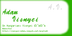 adam visnyei business card